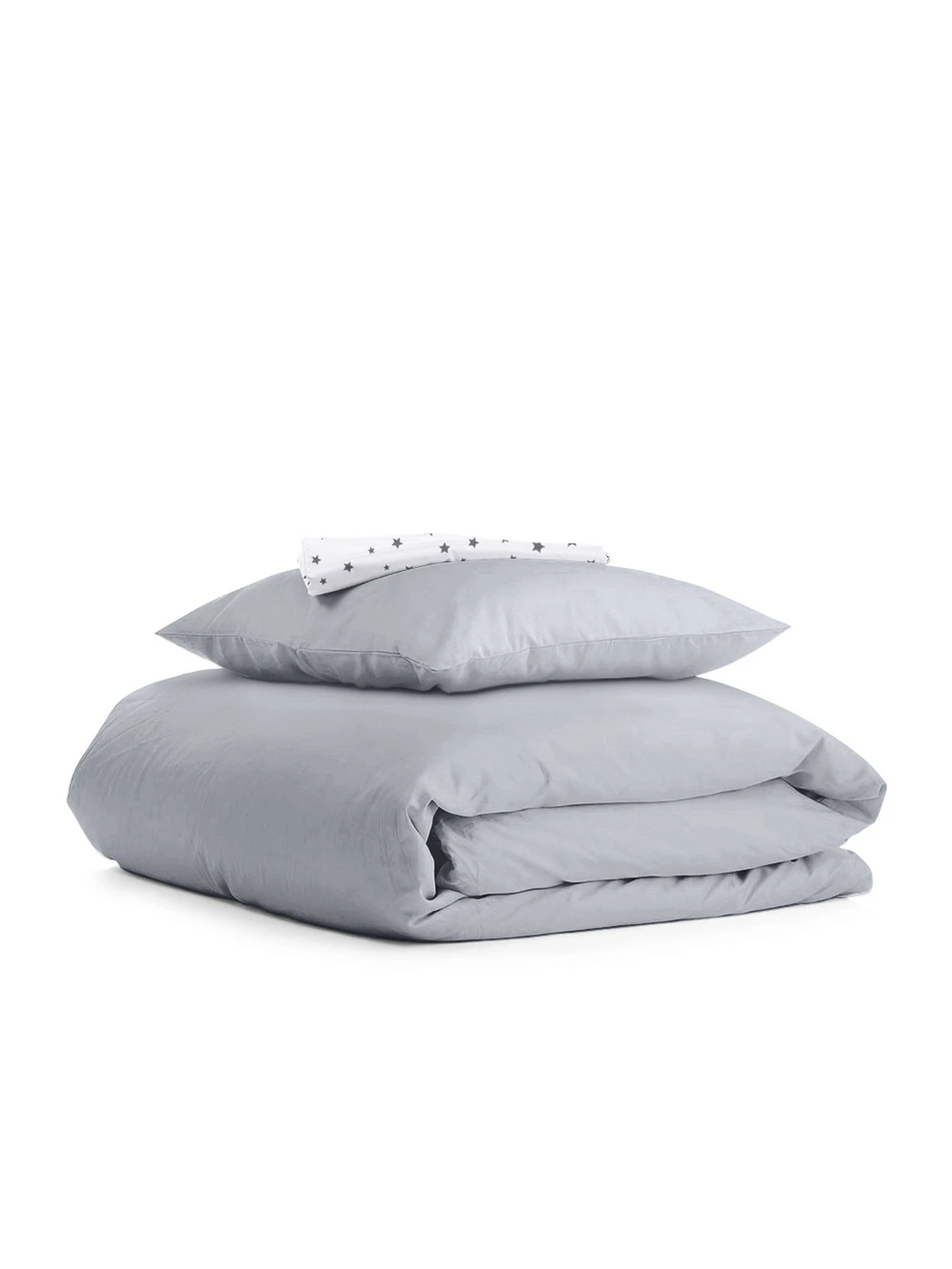 Детское постельное белье в кроватку SMOKY Cosas модель Ranfors_Grey_El80-StarGrey_140 Фото