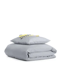 Детское постельное белье в кроватку SMOKY Cosas модель Ranfors_Grey_ZigGreyYellow_140 Фото