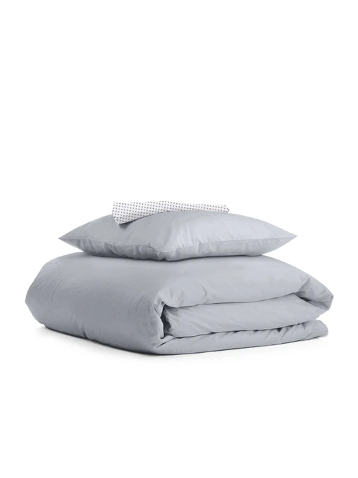 Детское постельное белье в кроватку SMOKY DOTS Cosas модель Ranfors_Grey_DotsGrey_140 Фото