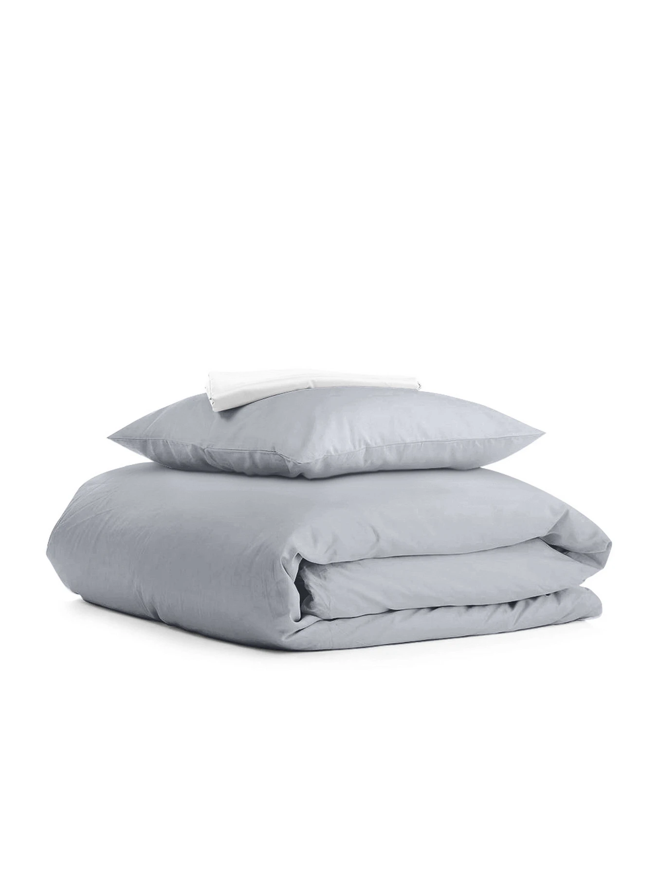 Детское постельное белье в кроватку SMOKYE Cosas модель Ranfors_Grey_White_140 Фото