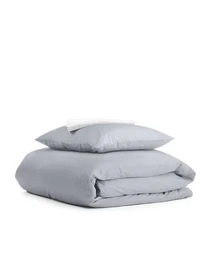 Дитяча постільна білизна в ліжечко SMOKYE Cosas модель Ranfors_Grey_White_140 Фото