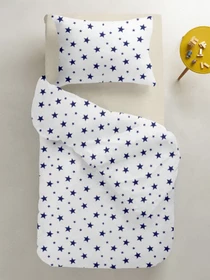 Детское постельное белье в кроватку BIG STAR Cosas модель StarBigBlue_Beige_140 Фото