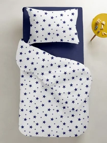 Детское постельное белье в кроватку BIG STAR Cosas модель StarBigBlue_DBlue_140 Фото