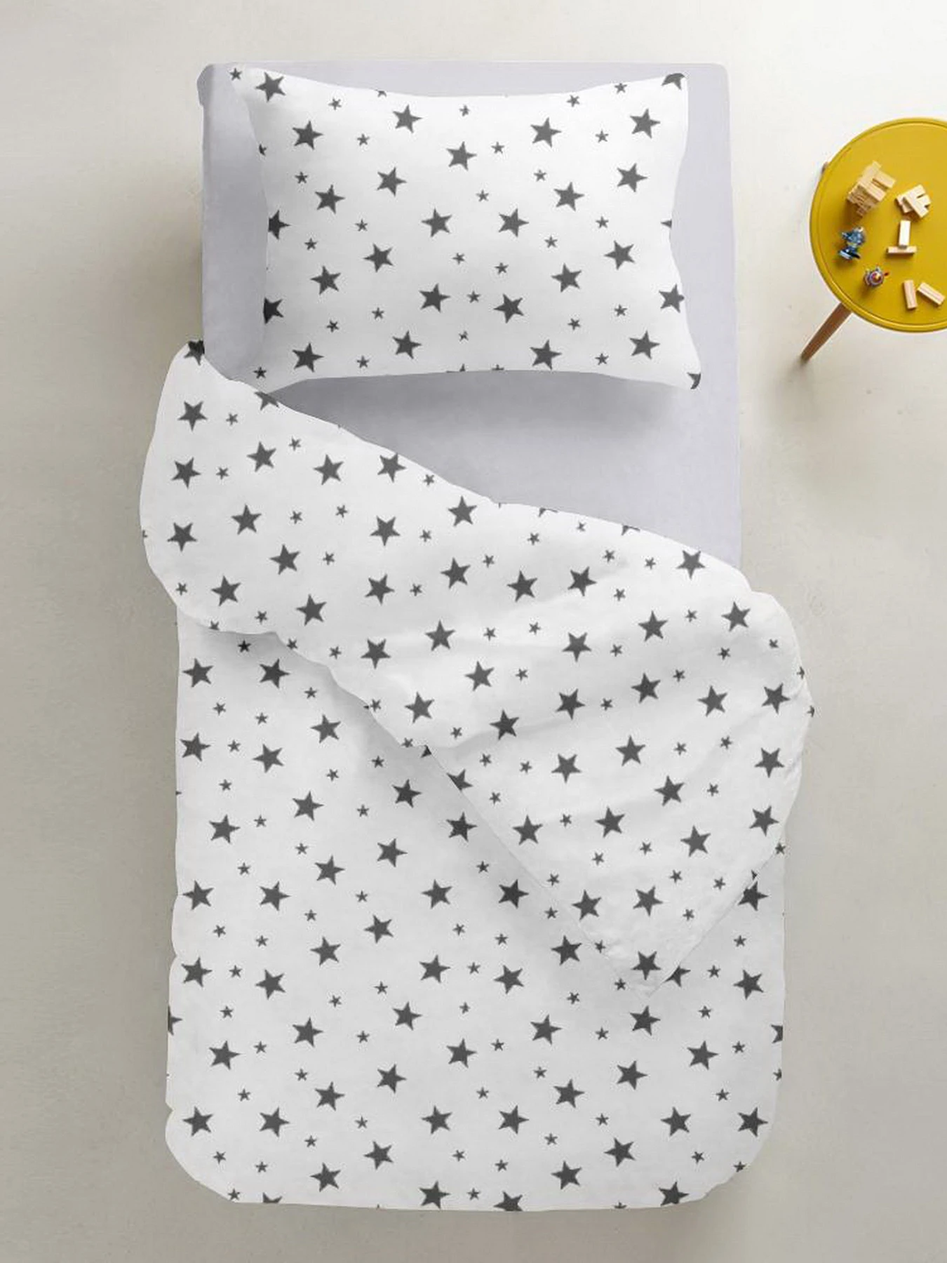 Детское постельное белье в кроватку BIG STAR Cosas модель StarBigGrey_Grey_140 Фото