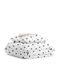 Детское постельное белье в кроватку BIG STAR Cosas модель StarBigGrey_Rose_140 Фото