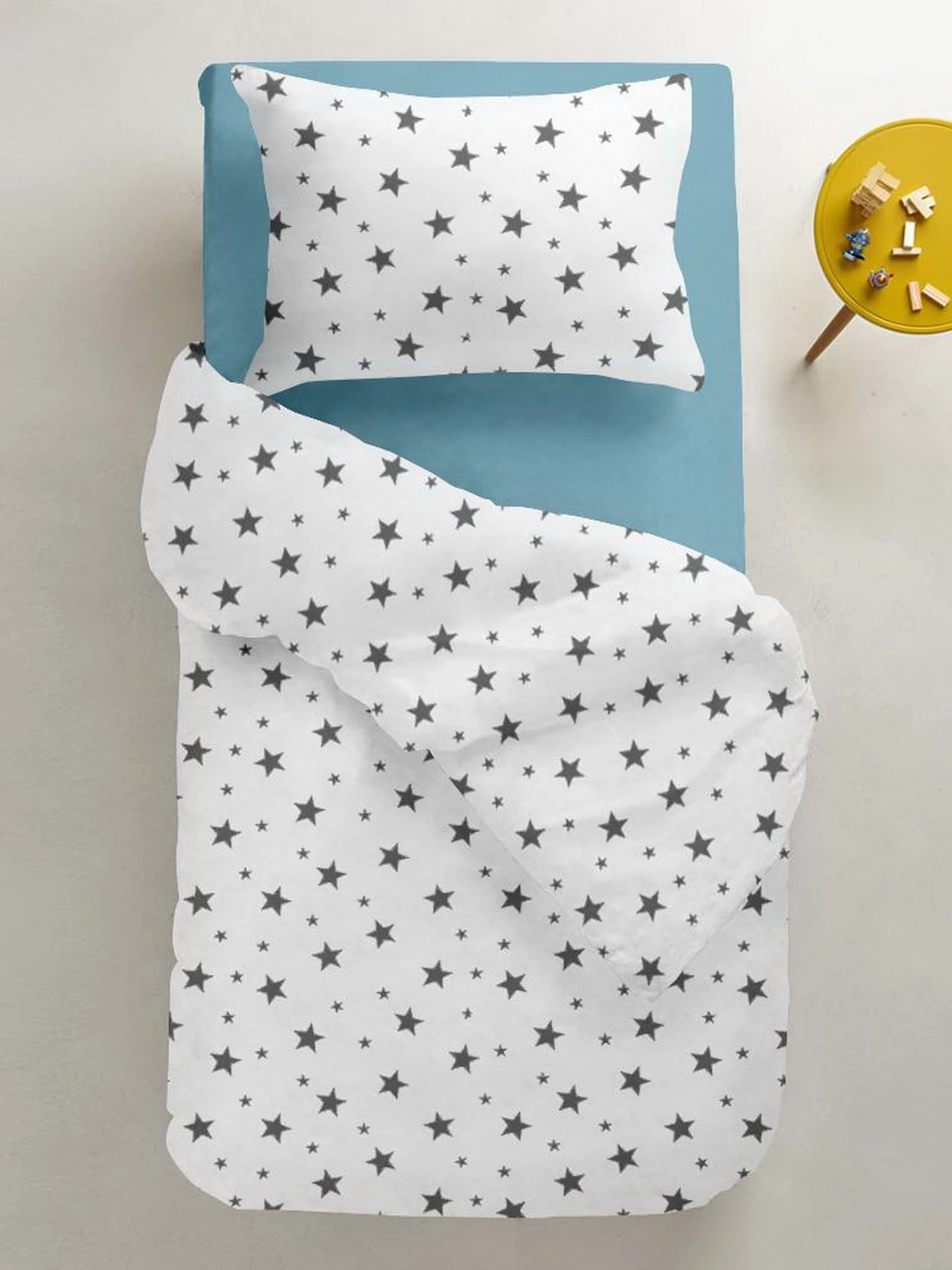 Детское постельное белье в кроватку BIG STAR Cosas модель StarBigGrey_Sky_140 Фото