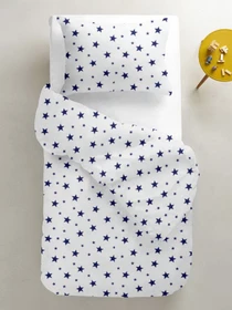 Детское постельное белье в кроватку BIG STARS Cosas модель StarBigBlue_White_140 Фото
