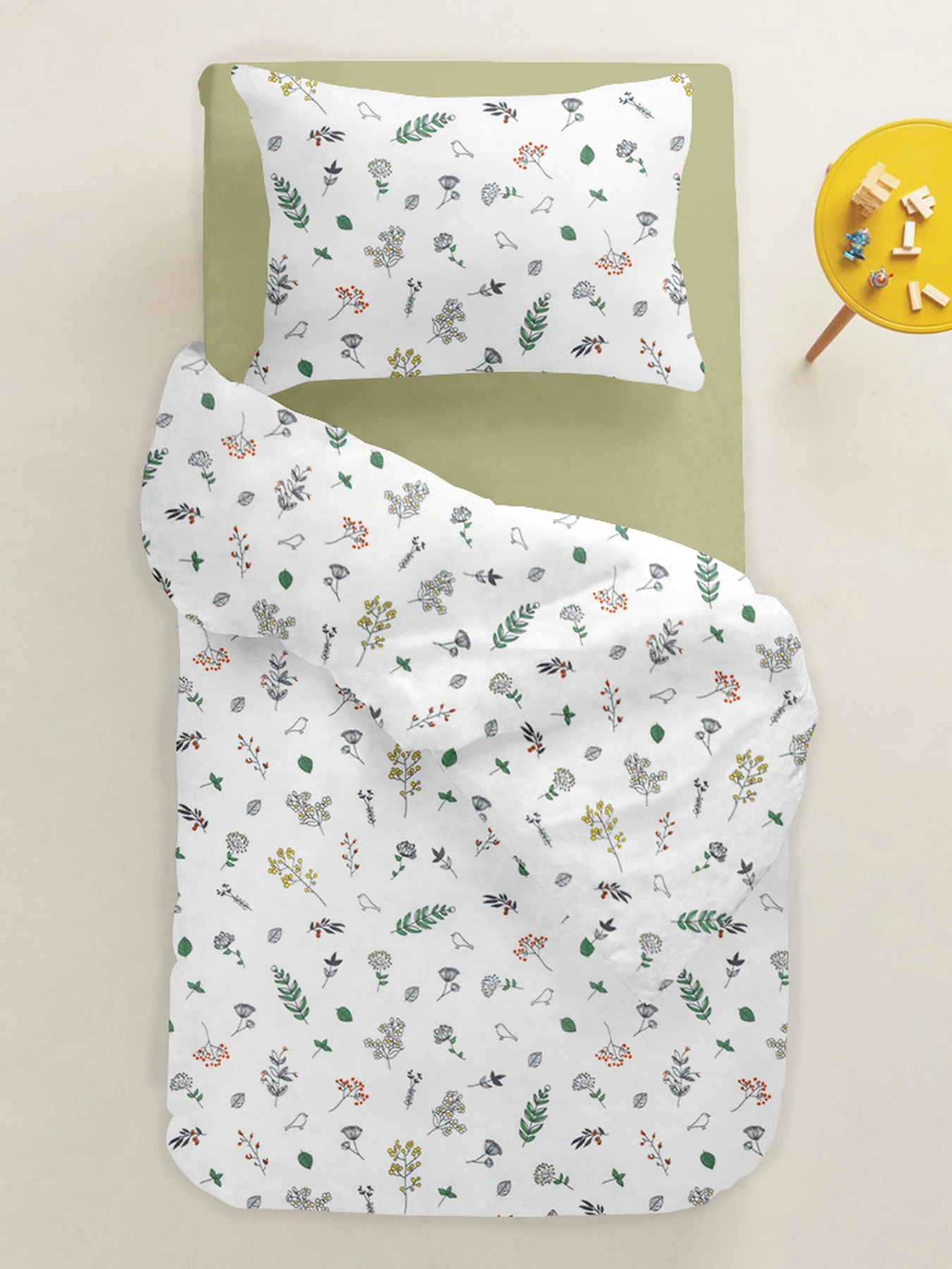 Детское постельное белье в кроватку WILDFLOWERS Cosas модель FoliageBirds_Olive_140 Детское постельное белье в кроватку WILDFLOWERS Cosas модель FoliageBirds_Olive_140 Фото