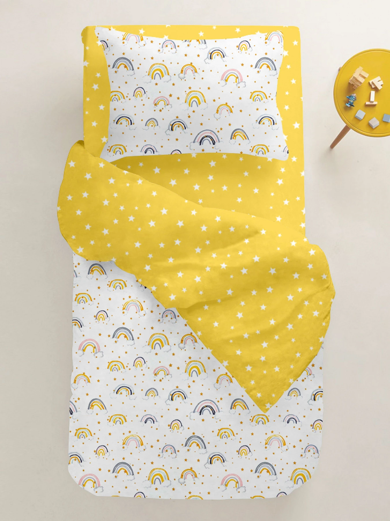 Детское постельное белье в кроватку RAINBOWS Cosas модель RainbowStarYellow_Starfall_140 Детское постельное белье в кроватку RAINBOWS Cosas модель RainbowStarYellow_Starfall_140 Фото