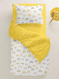 Детское постельное белье в кроватку RAINBOWS Cosas модель RainbowStarYellow_Starfall_140 Фото
