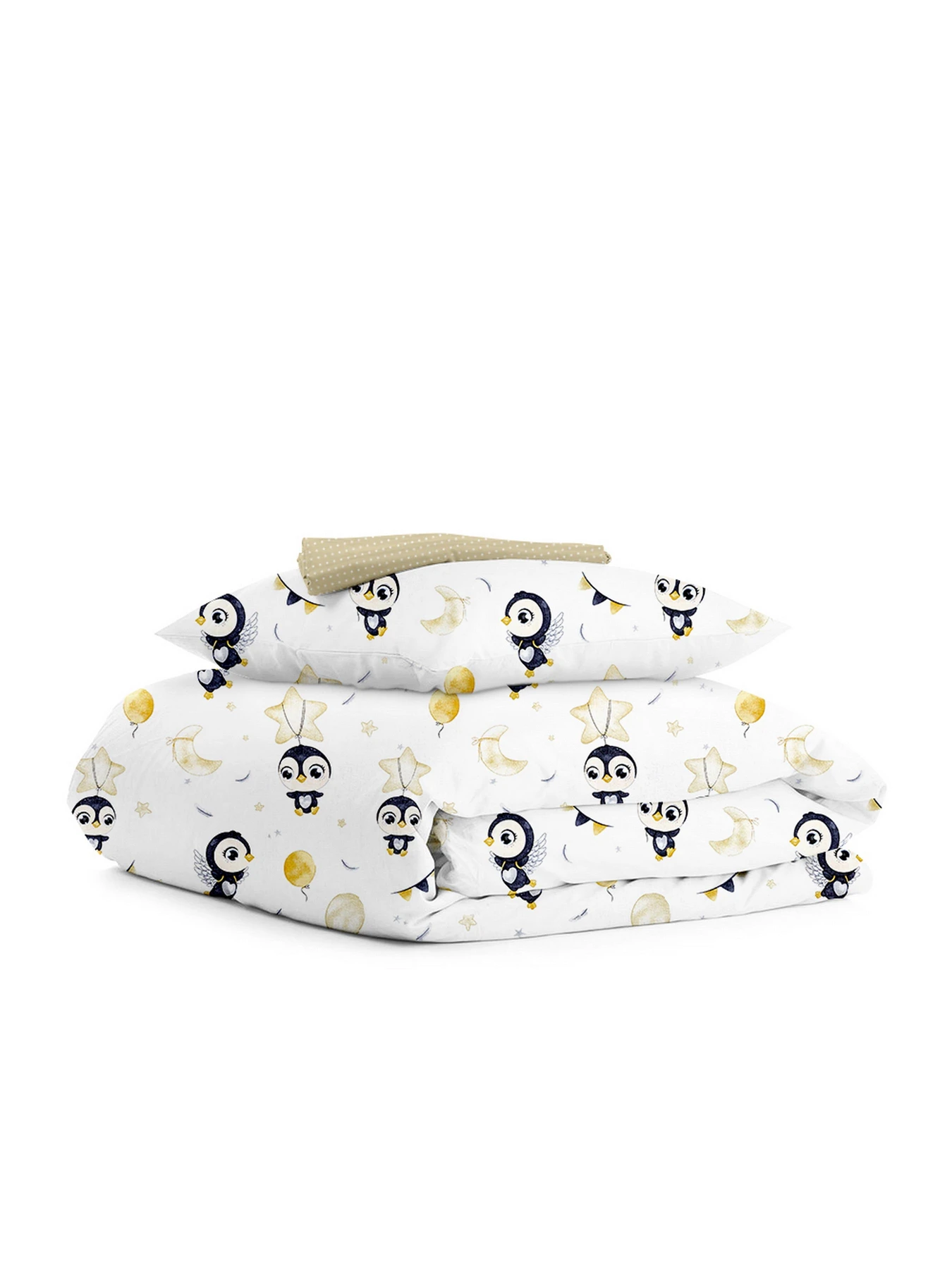 Детское постельное белье в кроватку PENGUINS Cosas модель PenguinsWhite_Dots_140 Фото