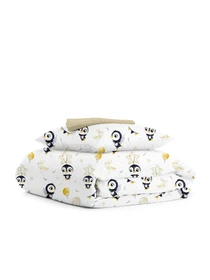 Детское постельное белье в кроватку PENGUINS Cosas модель PenguinsWhite_Dots_140 Фото