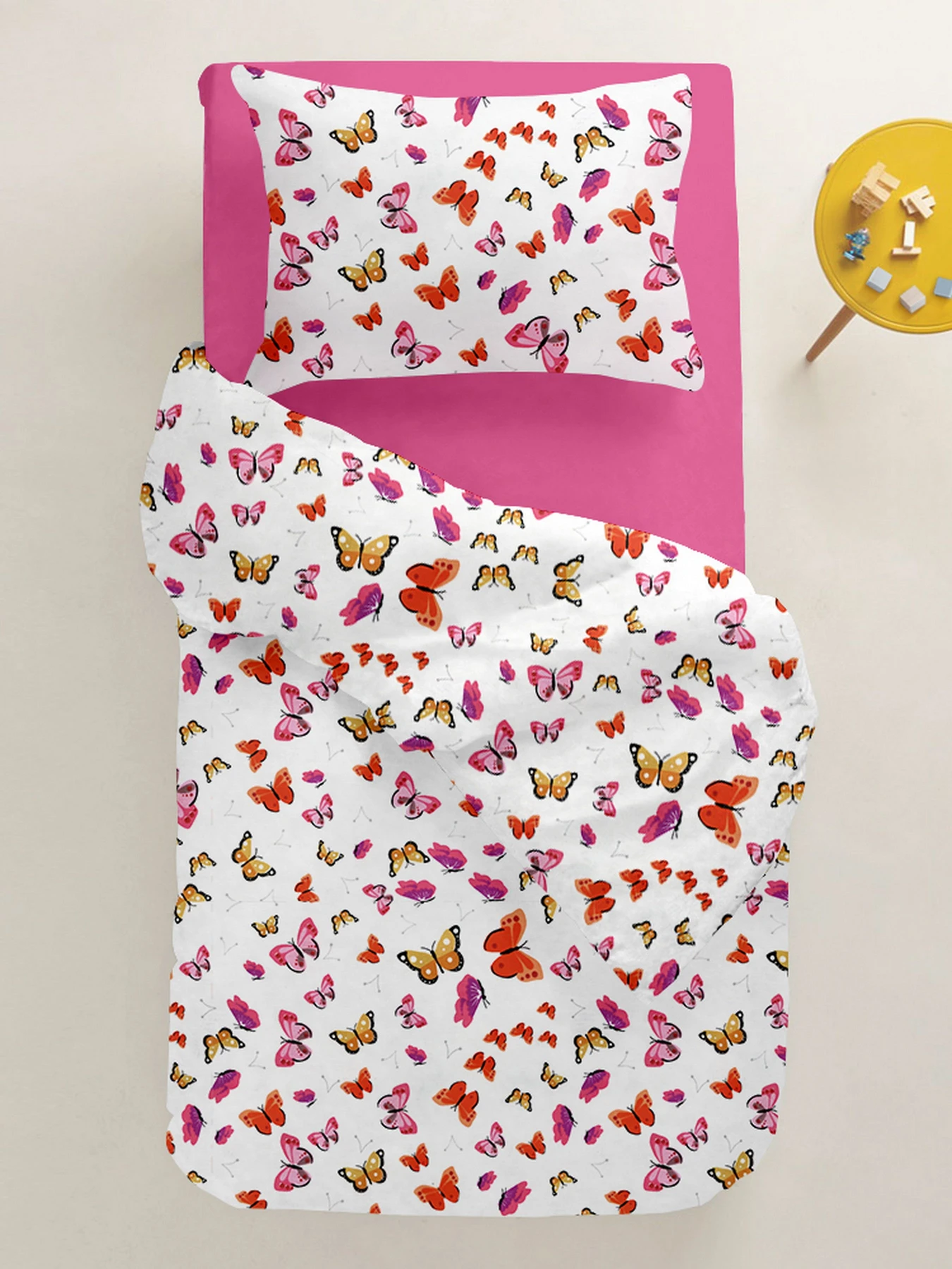 Детское постельное белье в кроватку BUTTERFLY Cosas модель ButterfliesYellowRed_El80-36Candy_140 Детское постельное белье в кроватку BUTTERFLY Cosas модель ButterfliesYellowRed_El80-36Candy_140 Фото