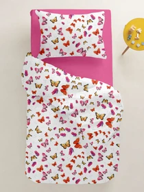 Детское постельное белье в кроватку BUTTERFLY Cosas модель ButterfliesYellowRed_El80-36Candy_140 Фото