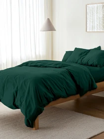 Дитяча постільна білизна в ліжечко DARK GREEN Cosas модель Ranfors91_GreenDark_El80-GreenDark_140 Фото