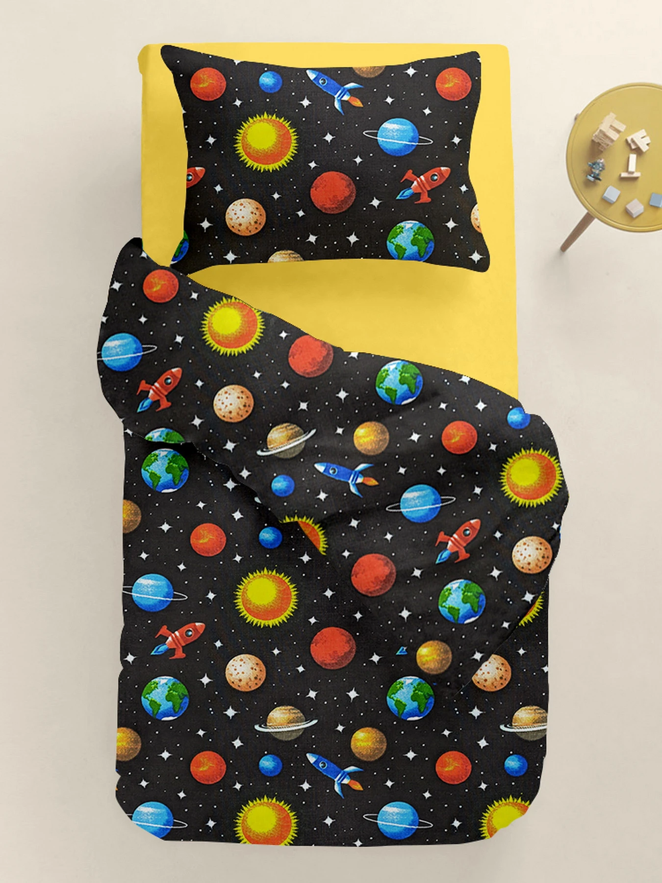 Дитяча постільна білизна в ліжечко SPACE Cosas модель SpaceBlack_Summer99_140 Дитяча постільна білизна в ліжечко SPACE Cosas модель SpaceBlack_Summer99_140 Фото