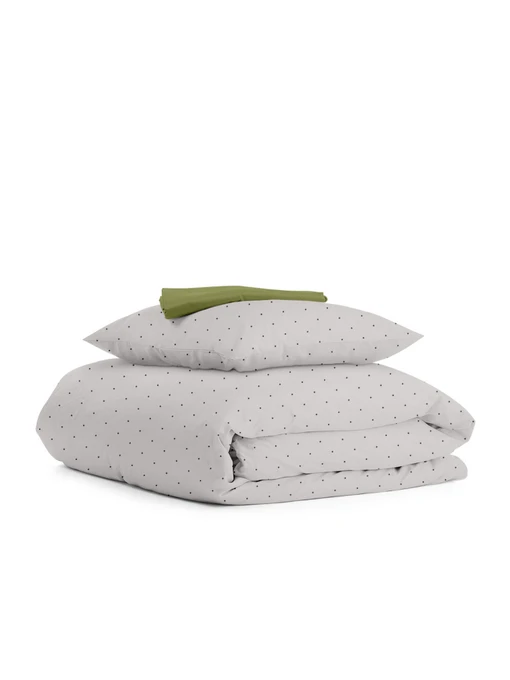 Дитяча постільна білизна в ліжечко MINI DOTS Cosas модель DotsGreyBeige_74Avocado_140 Фото