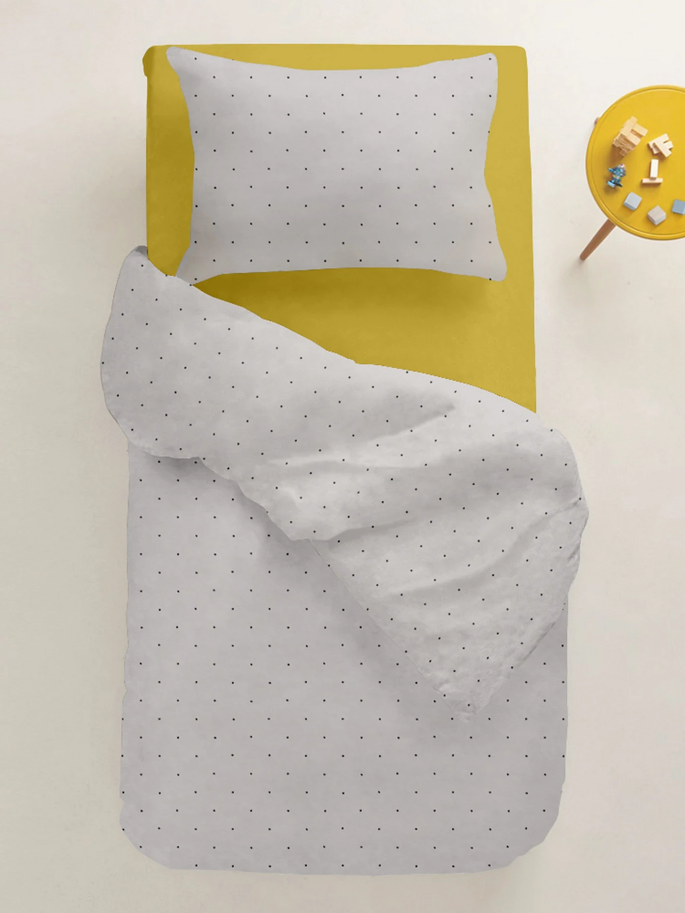 Дитяча постільна білизна в ліжечко MINI DOTS Cosas модель DotsGreyBeige_94Marmalade_140 Фото