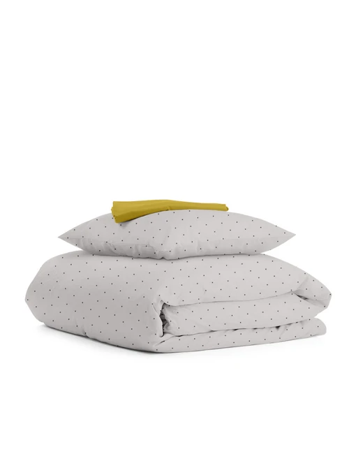 Дитяча постільна білизна в ліжечко MINI DOTS Cosas модель DotsGreyBeige_94Marmalade_140 Фото
