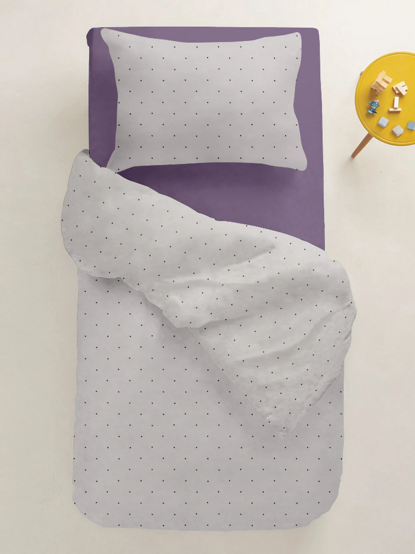 Детское постельное белье в кроватку MINI DOTS Cosas модель DotsGreyBeige_95Aurora_140 Детское постельное белье в кроватку MINI DOTS Cosas модель DotsGreyBeige_95Aurora_140 Фото