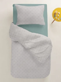 Дитяча постільна білизна в ліжечко MINI DOTS Cosas модель DotsGreyBeige_104Ashmint_140 Фото