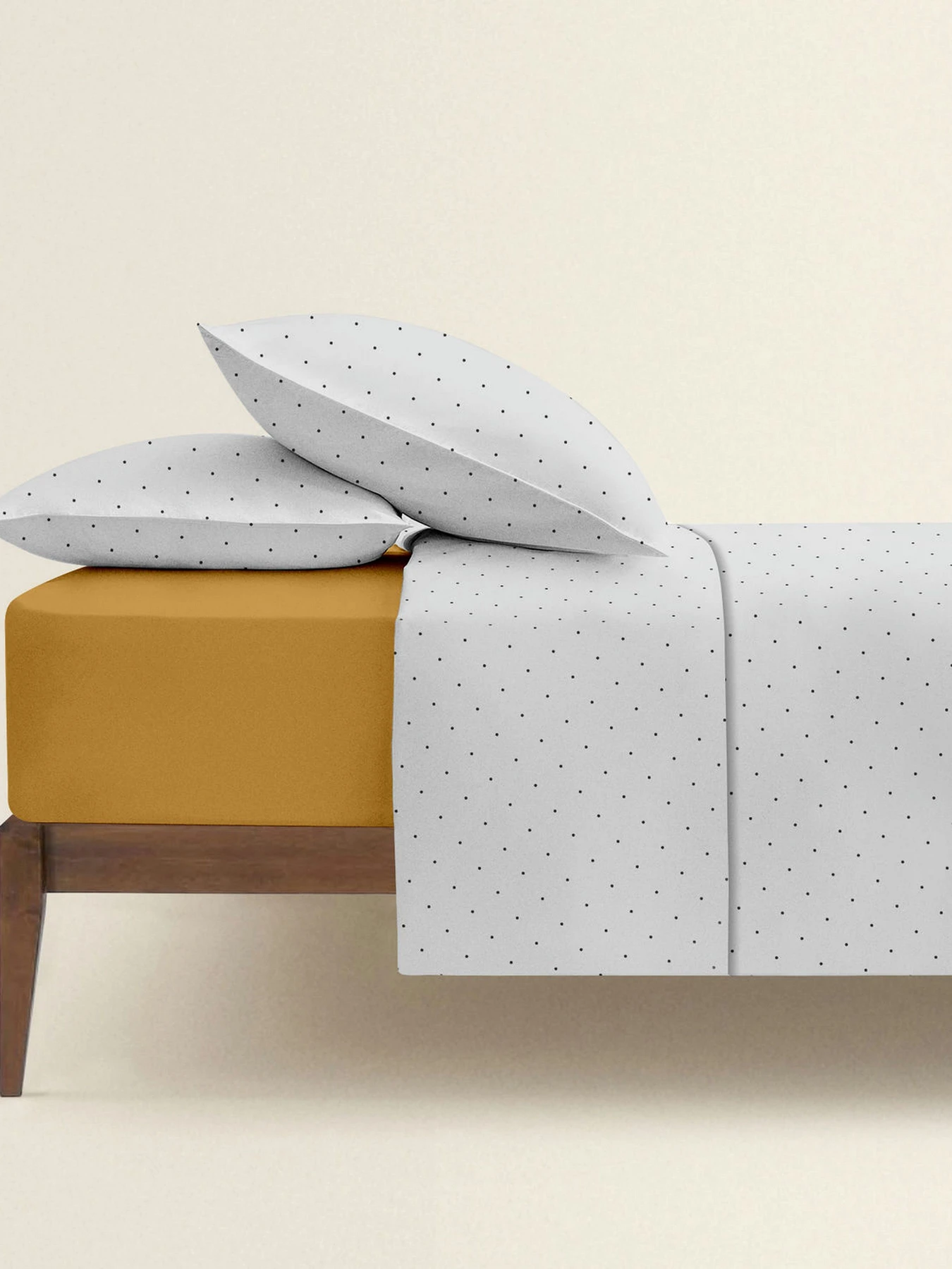 Детское постельное белье в кроватку MINI DOTS Cosas модель DotsGreyGrey_16Mustard_140 Детское постельное белье в кроватку MINI DOTS Cosas модель DotsGreyGrey_16Mustard_140 Фото