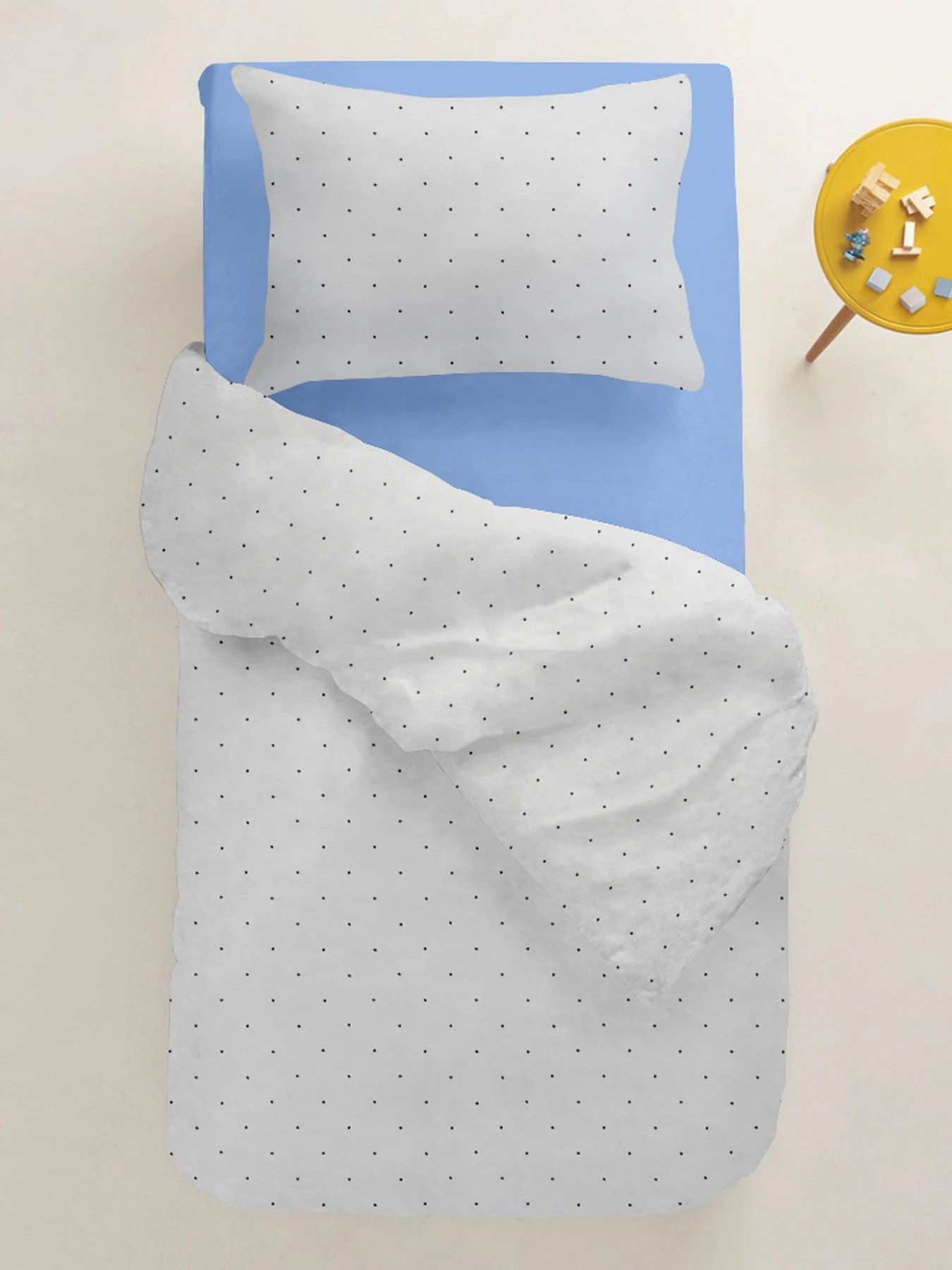 Детское постельное белье в кроватку MINI DOTS Cosas модель DotsGreyGrey_61Wave_140 Детское постельное белье в кроватку MINI DOTS Cosas модель DotsGreyGrey_61Wave_140 Фото