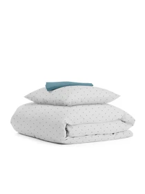 Дитяча постільна білизна в ліжечко MINI DOTS Cosas модель DotsGreyGrey_68Sky_140 Фото