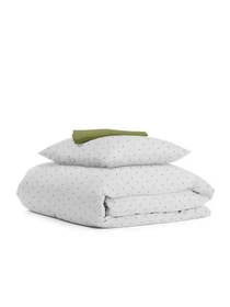 Дитяча постільна білизна в ліжечко MINI DOTS Cosas модель DotsGreyGrey_74Avocado_140 Фото