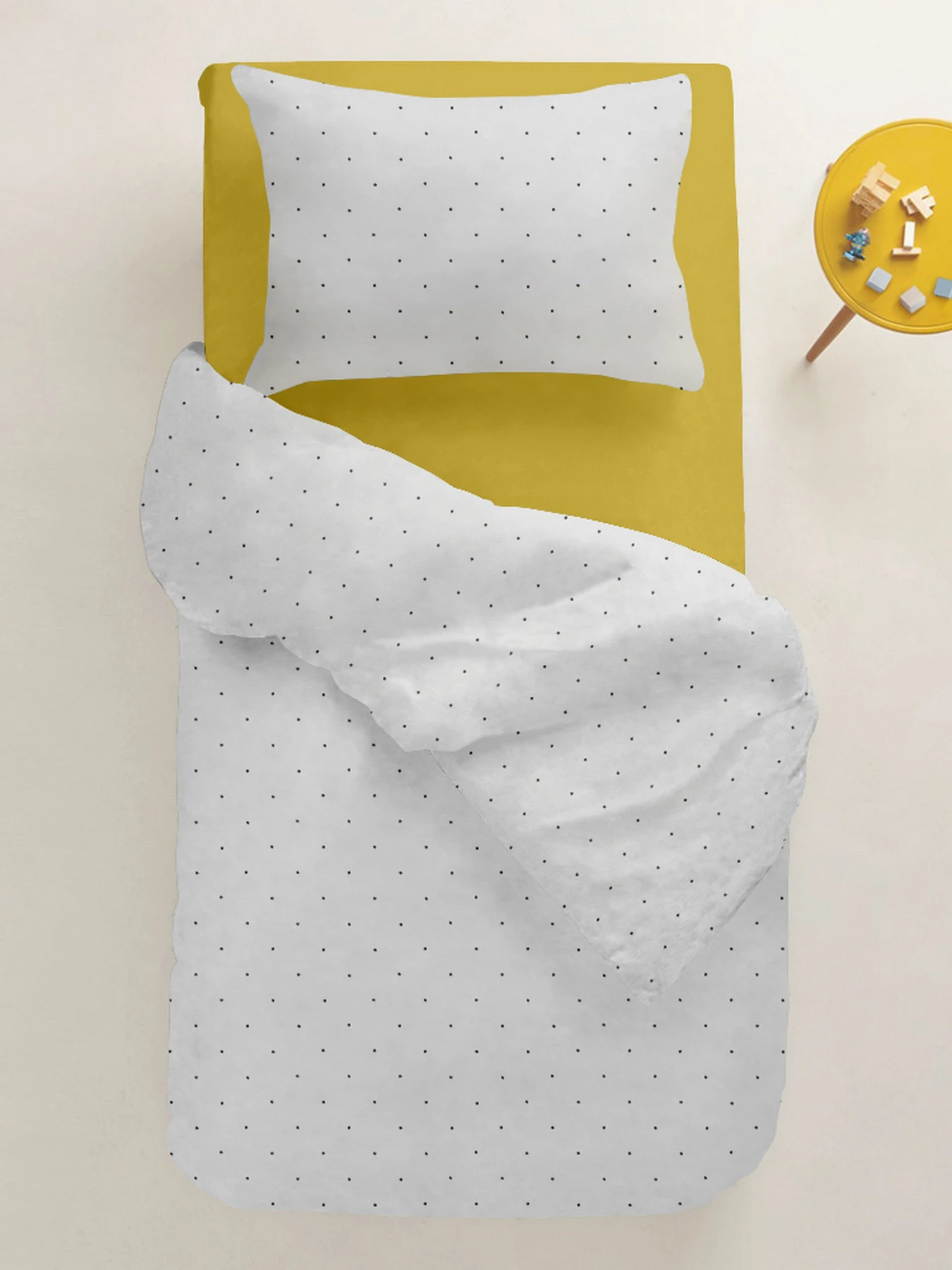 Дитяча постільна білизна в ліжечко MINI DOTS Cosas модель DotsGreyGrey_94Marmalade_140 Фото