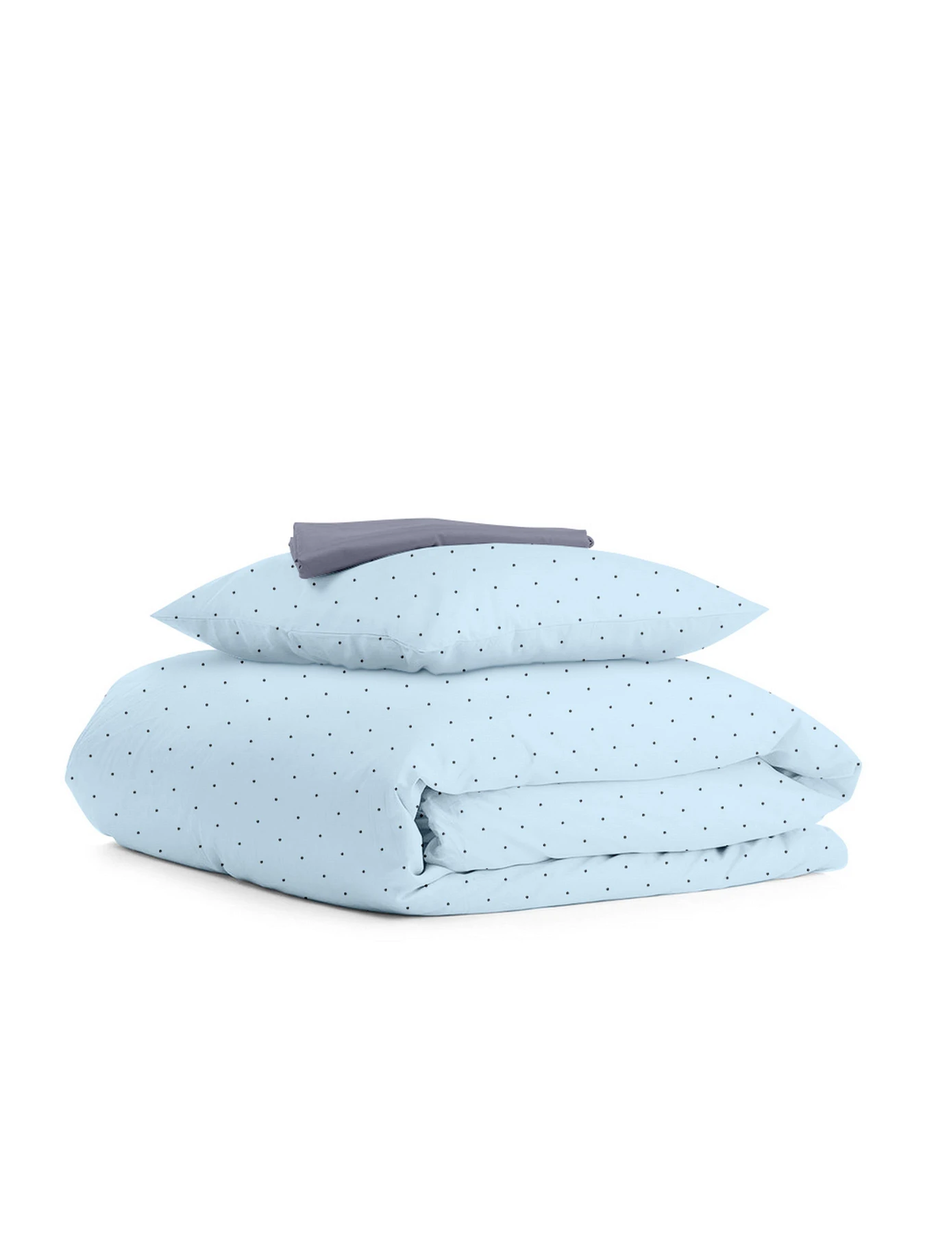 Дитяча постільна білизна в ліжечко MINI DOTS Cosas модель DotsGreyLightBlue_56Steel_140 Фото