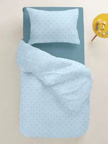 Детское постельное белье в кроватку MINI DOTS Cosas модель DotsGreyLightBlue_68Sky_140 Фото