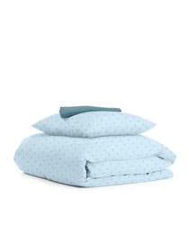 Дитяча постільна білизна в ліжечко MINI DOTS Cosas модель DotsGreyLightBlue_68Sky_140 Фото
