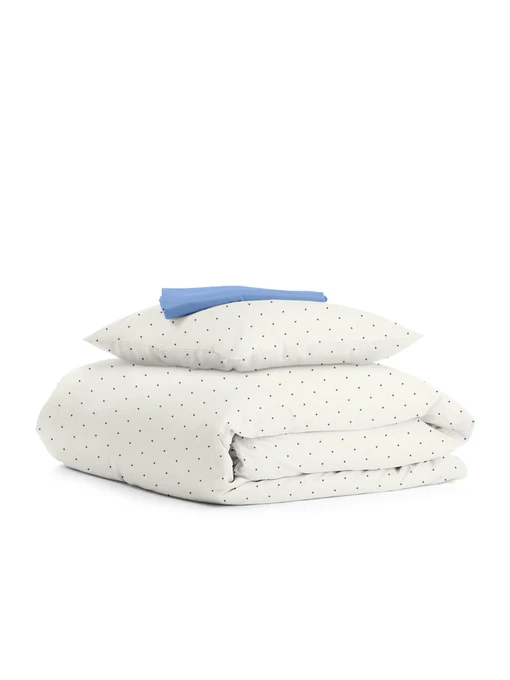 Детское постельное белье в кроватку MINI DOTS Cosas модель DotsGreyMilk_61Wave_140 Фото