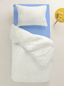 Детское постельное белье в кроватку MINI DOTS Cosas модель DotsGreyMilk_61Wave_140 Фото