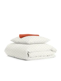 Детское постельное белье в кроватку MINI DOTS Cosas модель DotsGreyMilk_103Orange_140 Фото