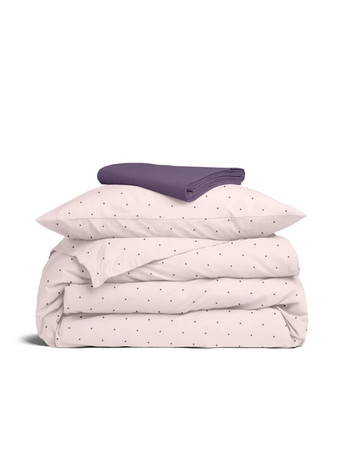 Дитяча постільна білизна в ліжечко MINI DOTS Cosas модель DotsGreyRose_95Aurora_140 Фото