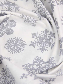 Дитяча постільна білизна в ліжечко SNOWFLAKES Cosas модель SnowflakesGrey_White_140 Фото
