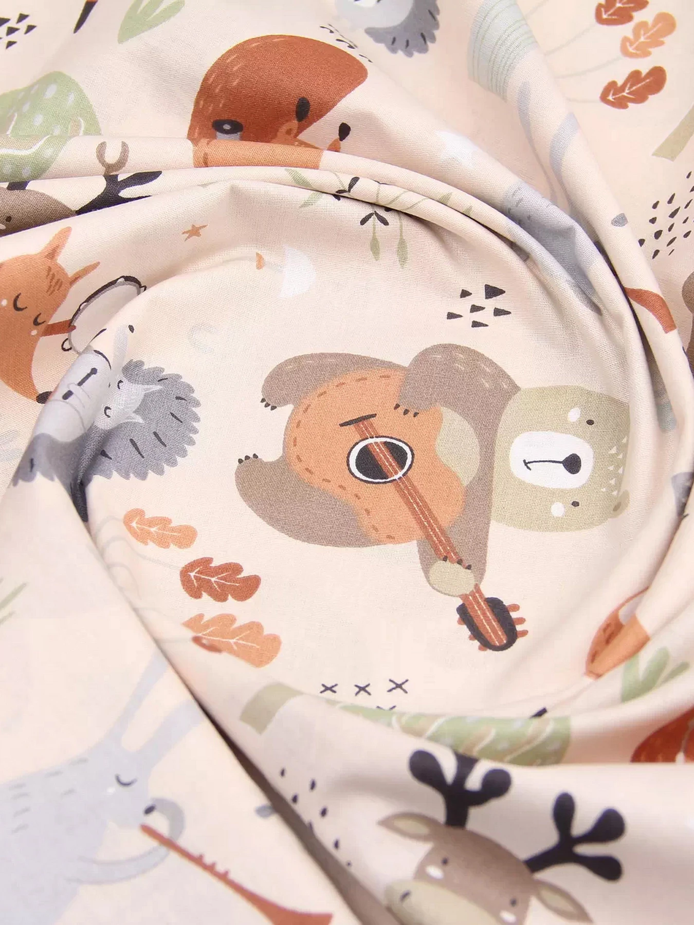 Дитяча постільна білизна в ліжечко ANIMALS Cosas модель AnimalsMusicForest_103Orange_140 Фото