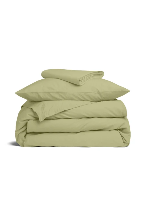 Детское постельное белье в кроватку OLIVE Cosas модель Ranfors78_Olive_El80-Olive_140 Фото