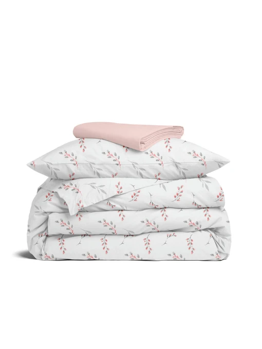 Дитяча постільна білизна в ліжечко PINE BRANCHLETS Cosas модель BudRoseGray_40Rose_140 Фото