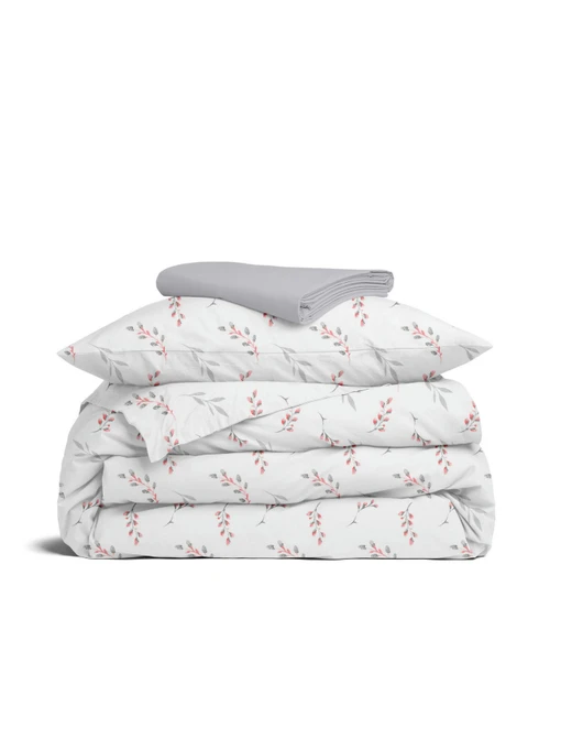 Детское постельное белье в кроватку PINE BRANCHLETS Cosas модель BudRoseGray_52Grey_140 Фото