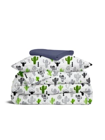 Дитяча постільна білизна в ліжечко CACTUS Cosas модель CactusGrayGreen_87DarkBlue_140 Фото