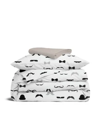 Дитяча постільна білизна в ліжечко MUSTACHE Cosas модель ChaplinFashion_El80-84Quartz_140 Фото