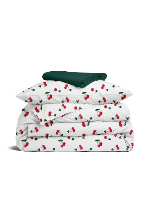 Дитяча постільна білизна в ліжечко CHERRY Cosas модель CherryBerry_91GreenDark_140 Фото