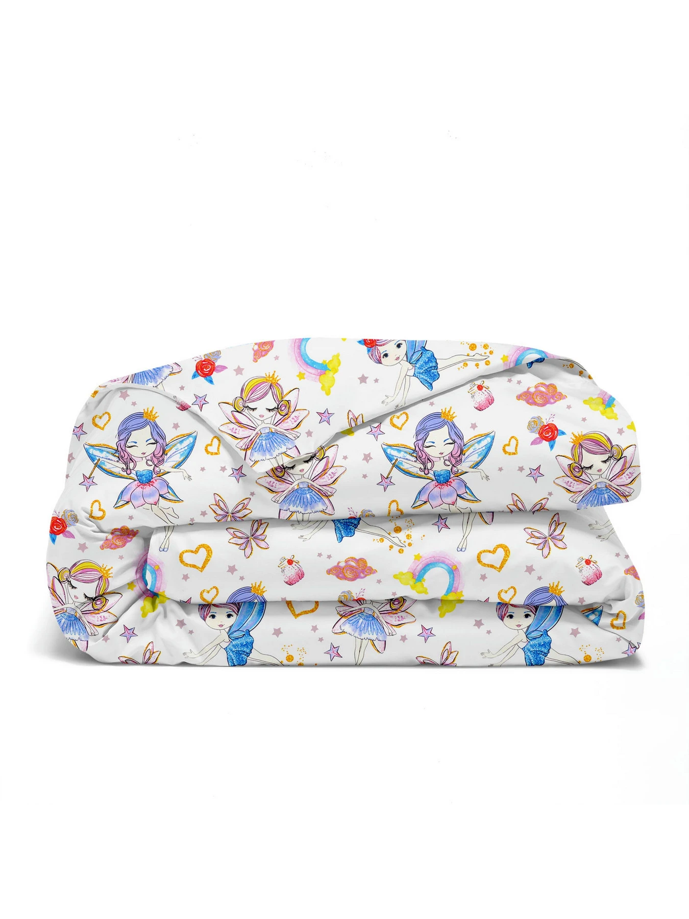 Детское постельное белье в кроватку FAIRIES Cosas модель FairiesLoveRainbow_30RoseLight_140 Фото