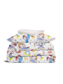Дитяча постільна білизна в ліжечко FAIRIES Cosas модель FairiesLoveRainbow_30RoseLight_140 Фото