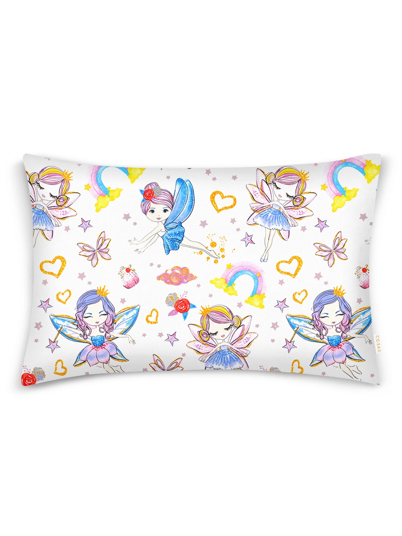 Детское постельное белье в кроватку FAIRIES Cosas модель FairiesLoveRainbow_40Rose_140 Фото