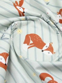 Дитяча постільна білизна в ліжечко FOX Cosas модель FoxFlowersLineSky_12Magnolia_140 Фото