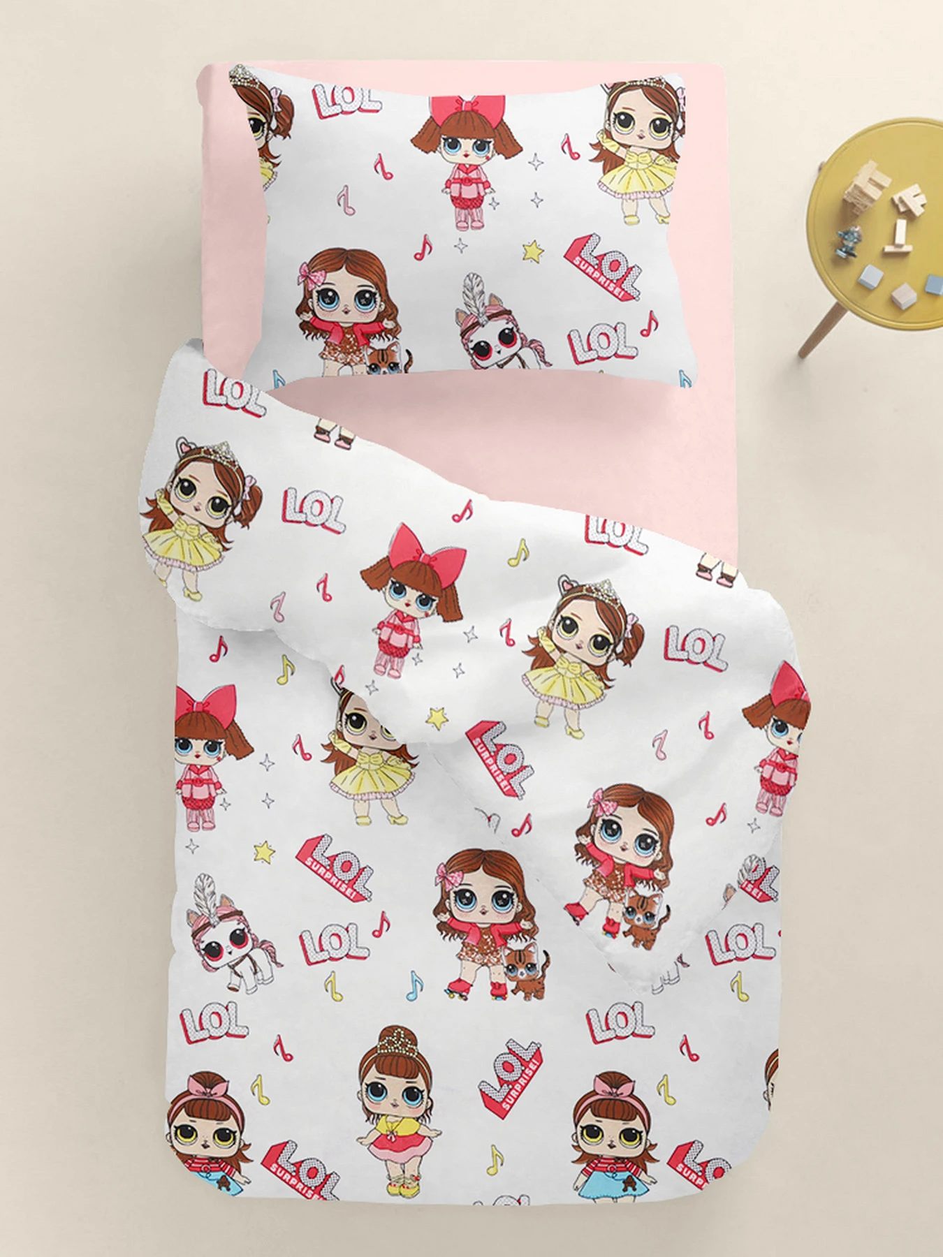 Дитяча постільна білизна в ліжечко LOL Cosas модель LOLSurpriseRed_40Rose_140 Фото